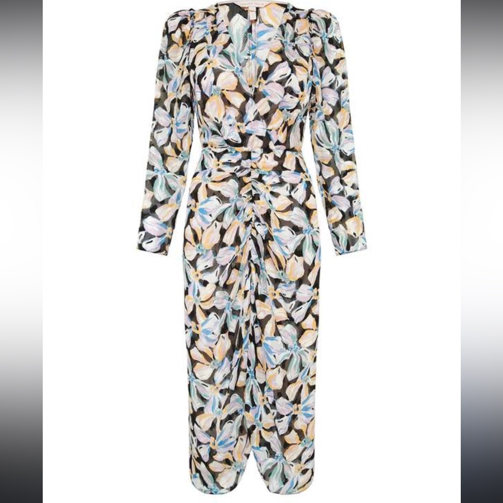 Rebecca Taylor Bow Fleur Dress, Midi Size 2, Silk